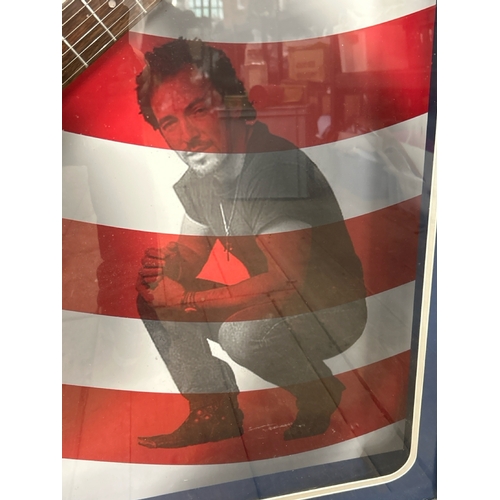 Bruce Springsteen - a signed Fender Squier Bullet Strat electric guitar ...