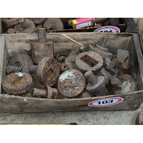 103 - CRATE OF ASSORTED PRESS PUNCHES