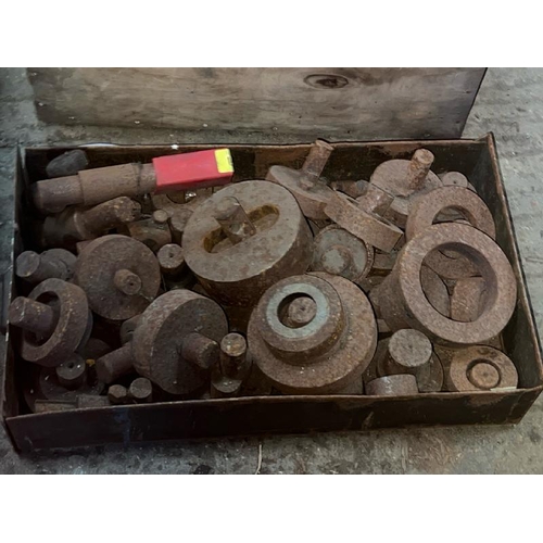 104 - CRATE OF ASSORTED PRESS PUNCHES