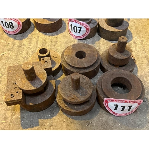111 - X6 ASSORTED PRESS PUNCHES