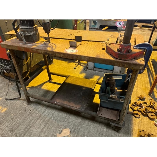116 - MOBILE METAL WORK BENCH