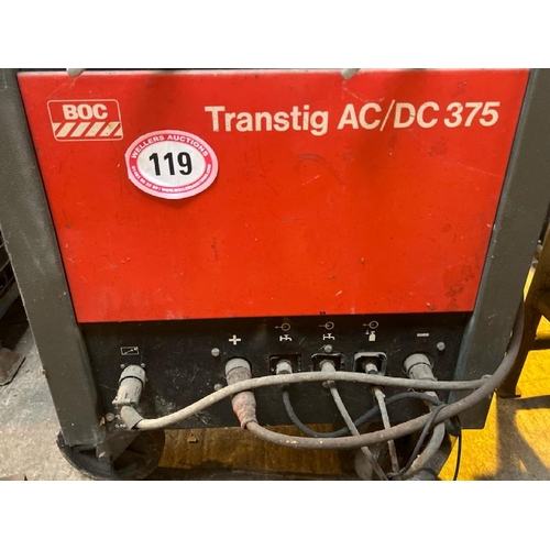 119 - BOC TRANSTIG AC/DC 375  TIG WELDER