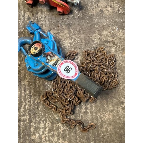 66 - 3 TONNE LEVER HOIST AND CHAIN