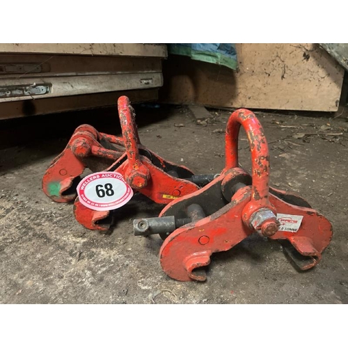 68 - X3 3 TONNE BEAM CLAMPS