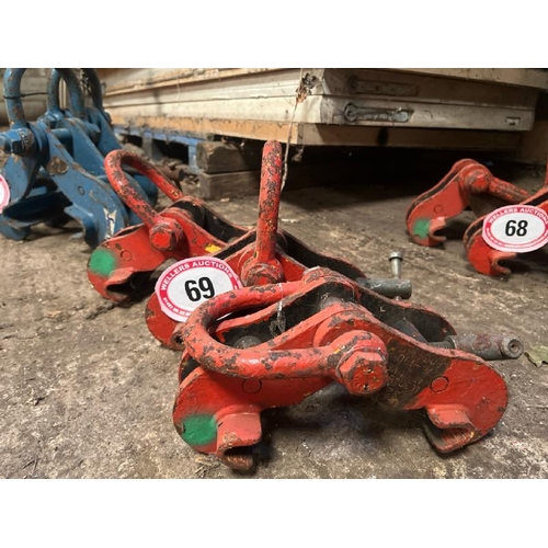 69 - X3 3 TONNE BEAM CLAMPS