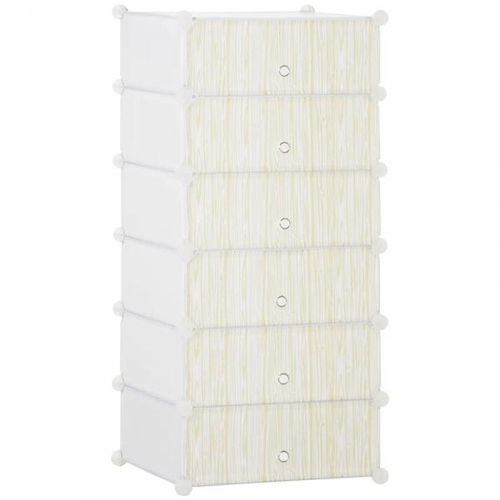 8064 - RRP: 29.99 - HOMCOM SIX CUBE MODULAR STORAGE STORAGE UNIT / PLEASE NOTE: ANY PURCHASES LEFT AFTER 5 ... 