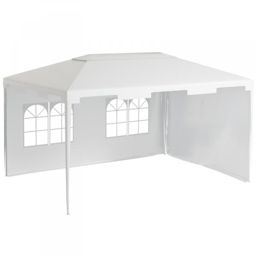 8076 - RRP: 69.99 - OUTSUNNY 3 X 4 M GARDEN GAZEBO SHELTER MARQUEE PARTY TENT WITH 2 SIDEWALLS FOR PATIO YA... 
