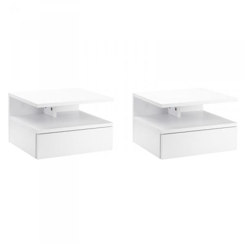 8084 - RRP: 49.99 - HOMCOM SET OF TWO FLOATING BEDSIDE TABLES / PLEASE NOTE: ANY PURCHASES LEFT AFTER 5 WOR... 