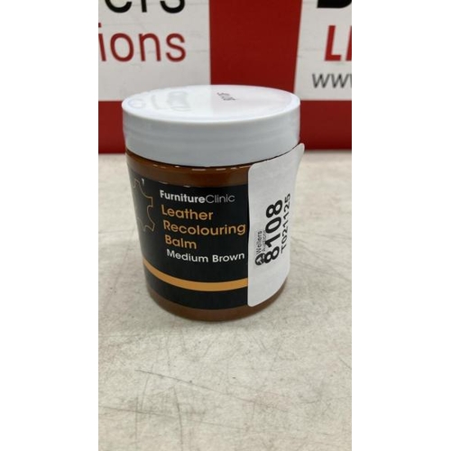 8108 - FURNITURE CLINIC LEATHER RECOLOURING BALM - LEATHER COLOUR RESTORER FOR SOFAS, LEATHER COLOUR REPAIR... 