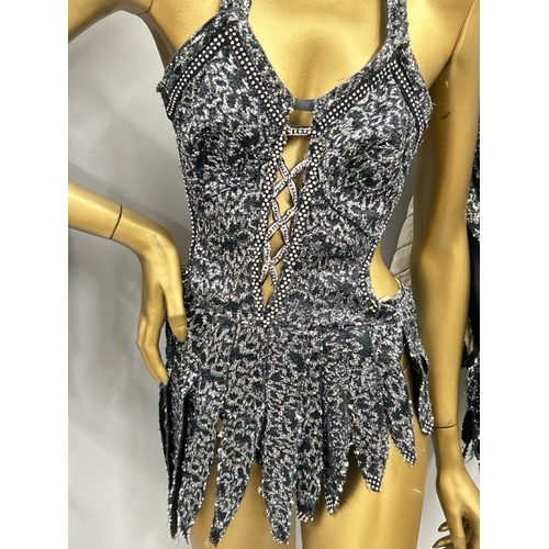 48 - Five black sequined stage worn bodysuits / Rail 3
