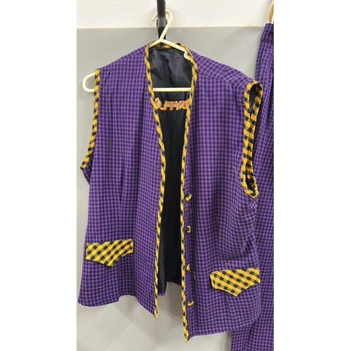 109 - Stage worn 'candyfloss' clown costume, to include matching trousers and waistcoat. /Rail 4