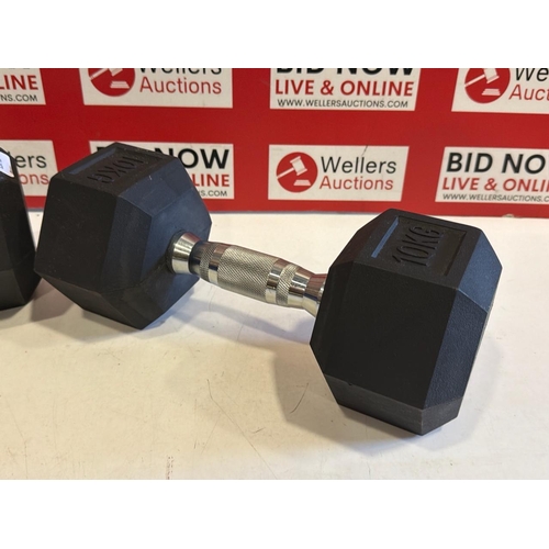 7060 - PAIR 10KG WEIGHTS, NEW