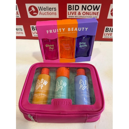 7073 - X2 NEW COSMETIC GIFT SETS INC. FRUITY BEAUTY, GLOW POP