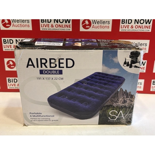 7085 - SA PRODUCTS, AIRBED DOUBLE, PORTABLE AND MULTIFUNCTIONAL , NEW, DAMAGED BOX