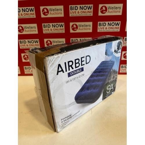 7085 - SA PRODUCTS, AIRBED DOUBLE, PORTABLE AND MULTIFUNCTIONAL , NEW, DAMAGED BOX