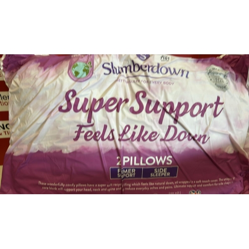 7101 - SLUMBERDOWN 2 PACK FEELS LIKE DOWN PILLOWS, NEW