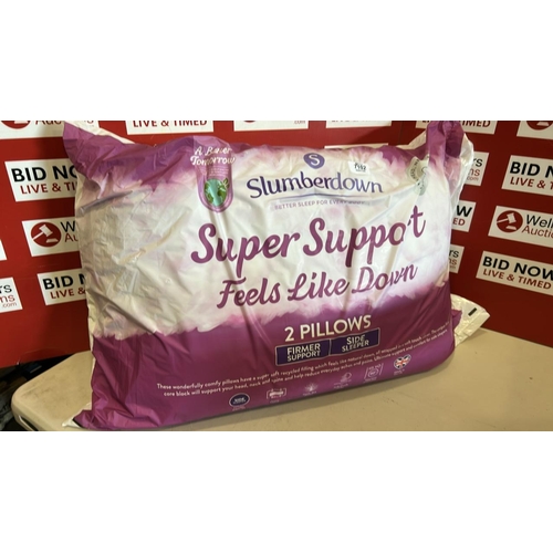 7102 - SLUMBERDOWN 2 PACK FEELS LIKE DOWN PILLOWS, NEW