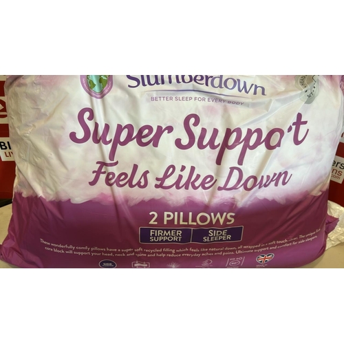 7102 - SLUMBERDOWN 2 PACK FEELS LIKE DOWN PILLOWS, NEW