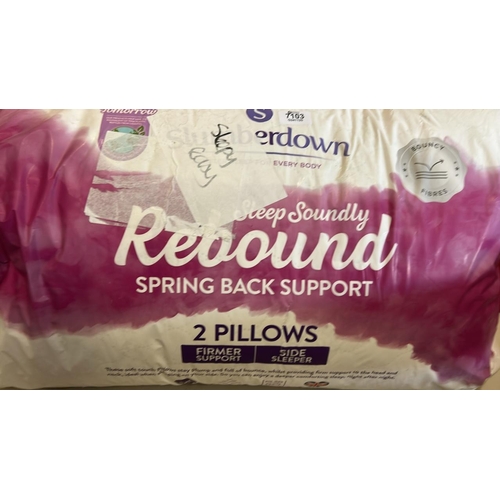7103 - SLUMBERDOWN 2 PACK SPRING BACK SUPPORT PILLOWS, NEW