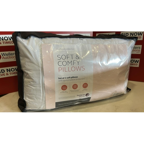 7105 - PREMIER INN HOTEL COLLECTION 2 PACK PILLOWS, NEW