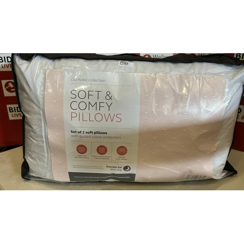 7105 - PREMIER INN HOTEL COLLECTION 2 PACK PILLOWS, NEW