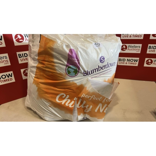 7113 - SLUMBERDOWN 15 TOG DUVET, KING, NEW