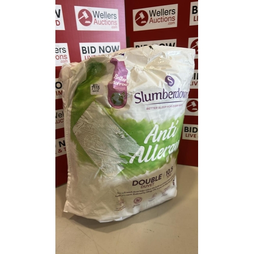 7115 - SLUMBERDOWN ANTI ALLERGY 10.5 TOG DUVET, DOUBLE, NEW