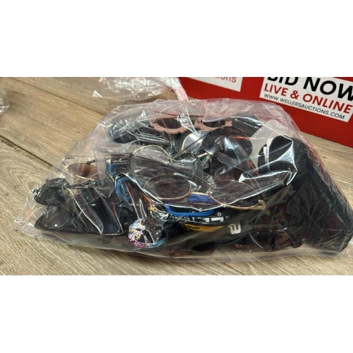 128 - BAG OF SUNGLASSES AND CASES