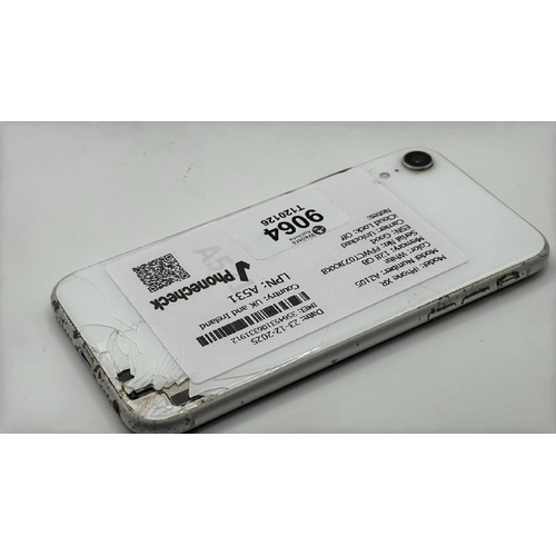 9064 - APPLE IPHONE XR / A2105 / 128GB / IMEI: 356453106331912 / I-CLOUD UNLOCKED