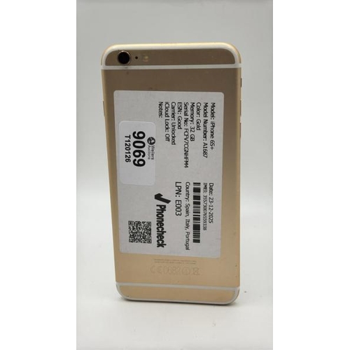 9069 - APPLE IPHONE 6S PLUS / A1687 / 32GB / IMEI: 355730076559338 / I-CLOUD UNLOCKED