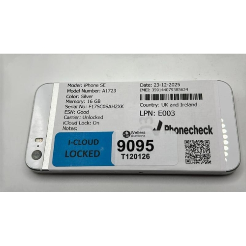 9095 - X2 APPLE IPHONES: IPHONE SE / A1723 / 16GB / IMEI: 359144079385624 & IPHONE 6S / A1688 / 128GB / IME... 