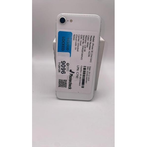 9096 - APPLE IPHONE SE (2ND GEN) / A2296 / 128GB / IMEI: 355598140859897 / I-CLOUD LOCKED