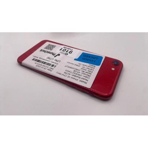9101 - APPLE IPHONE SE (2ND GEN) / A2296 / 64GB / IMEI: 351200148397129 / I-CLOUD LOCKED