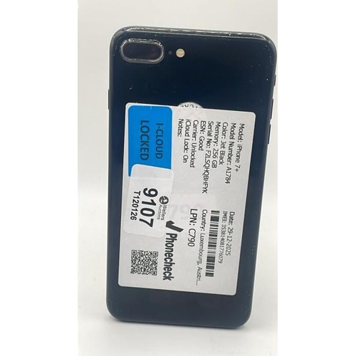 9107 - APPLE IPHONE 7 PLUS / A1784 / 256GB / IMEI: 353814081776079 / I-CLOUD LOCKED