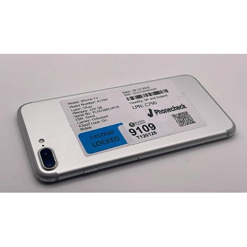 9109 - APPLE IPHONE 7 PLUS / A1784 / 128GB / IMEI: 355357085892508 / I-CLOUD LOCKED