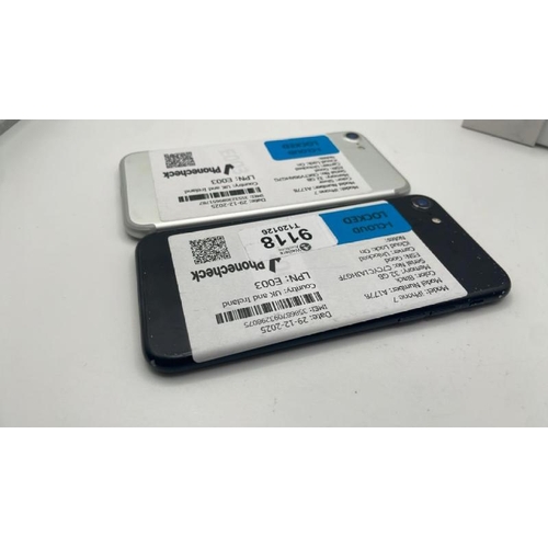 9118 - X2 APPLE IPHONES: IPHONE 7 / A1778 / 32GB / IMEI: 355323089651787 & IMEI: 358687093298075 / I-CLOUD ... 