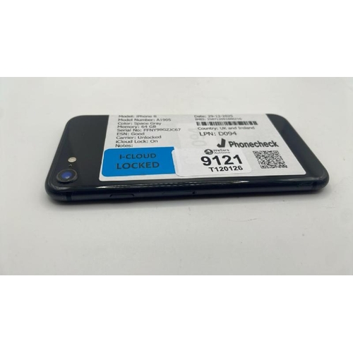 9121 - APPLE IPHONE 8 / A1905 / 64GB / IMEI: 358712091886216 / I-CLOUD LOCKED