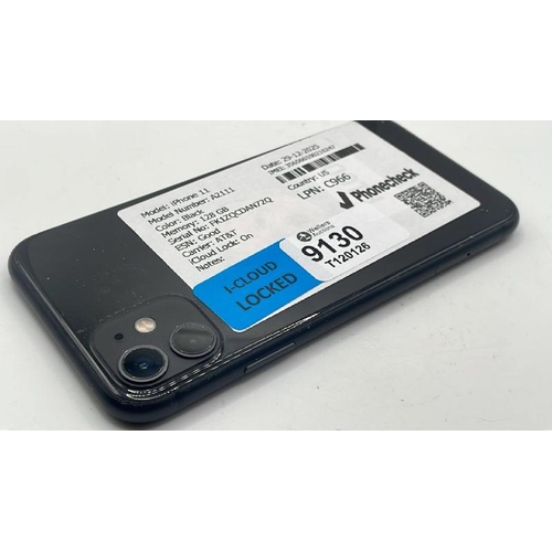 9130 - APPLE IPHONE 11 / A2111 / 128GB / IMEI: 356560100210247 / I-CLOUD LOCKED