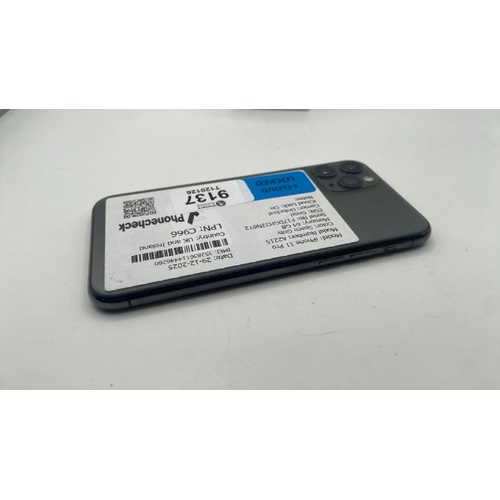 9137 - APPLE IPHONE 11 PRO / A2215 / 64GB / IMEI: 352836114446280 / I-CLOUD LOCKED