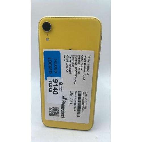 9140 - APPLE XR / A2105 / 128GB / IMEI: 353088108094226 / I-CLOUD LOCKED