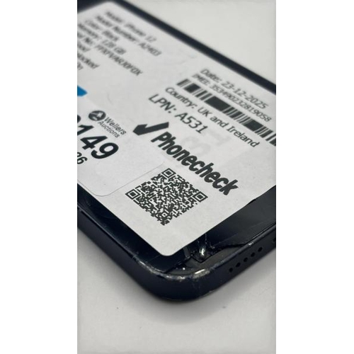 9149 - APPLE IPHONE 12 / A2403 / 128GB / IMEI: 353490232819058 / I-CLOUD LOCKED