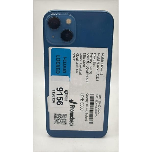 9156 - APPLE IPHONE 13 / A2633 / 128GB / IMEI: 352691130046634 / I-CLOUD LOCKED