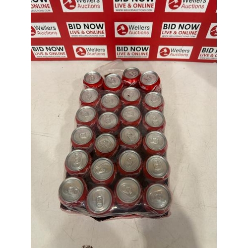 7084 - CRATE OF 24 COCA COLA CANS, 330ML