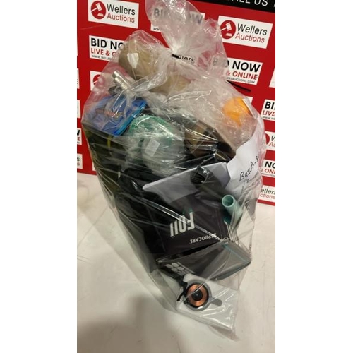 3002 - BAG OF BRIC-A-BRAC INCL. POWER BANK, LOWEPRO CASE, PROCARE FOIL, ETC