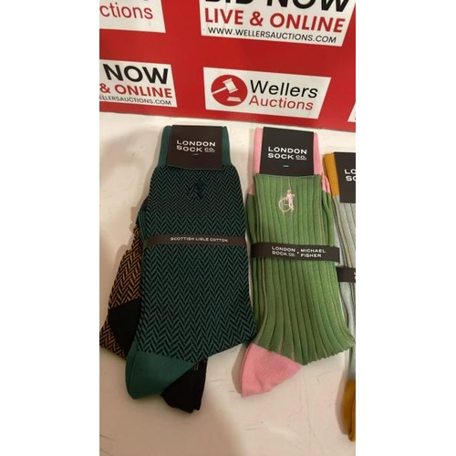3034 - X6 NEW PAIRS OF LONDON SOCK CO. SOCKS / 8-10