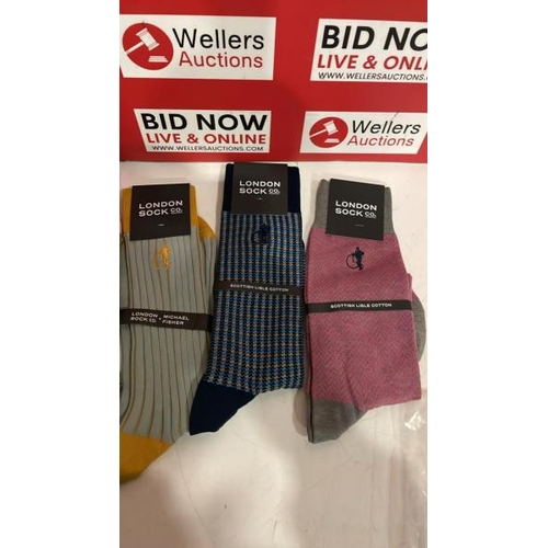 3034 - X6 NEW PAIRS OF LONDON SOCK CO. SOCKS / 8-10