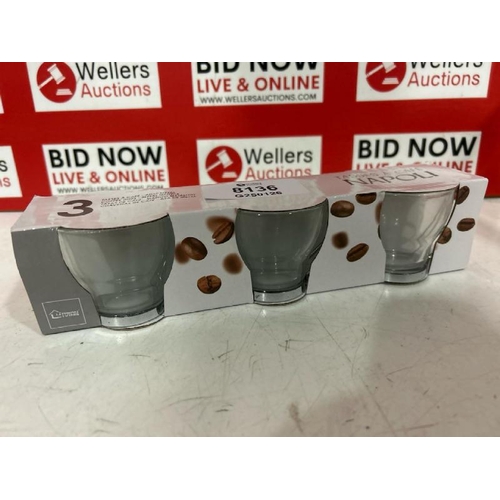 8136 - NEW NAPOLI SET OF THREE COFFEE CUPS