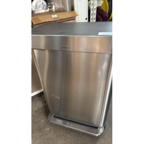 44 - SIMPLE HUMAN 55L STEP ON BIN WITH LID /UP