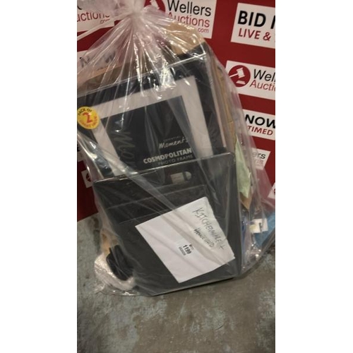 1199 - BAG OF KITCHEN AND HOUSEHOLD ITEMS