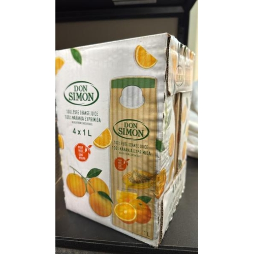 9102 - X4 DON SIMON PURE ORANGE JUICE / 1L CARTONS